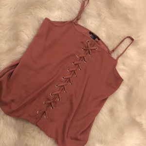 Loose tank tie up design